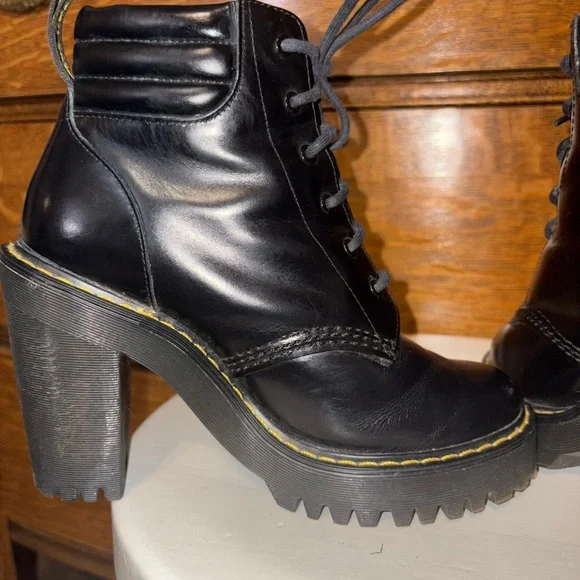 Dr. Martens Persephone Black Leather Platform Heeled Boots | Size 5 - Picture 6 of 16